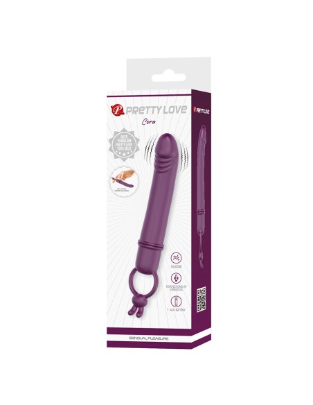 PRETTY LOVE CORA VIBRADOR FORMA PENE CON ANILLO DE SUJECIAN