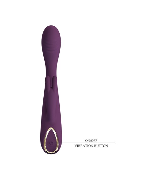 PRETTY LOVE EMMA VIBRADOR CON ESTIMULADOR RABBIT MORADO