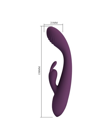 PRETTY LOVE EMMA VIBRADOR CON ESTIMULADOR RABBIT MORADO