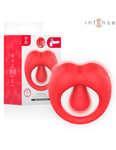 INTENSE RUSSELL ANILLO VIBRADOR CON ESTIMULACIAN DE CLATORIS ROJO