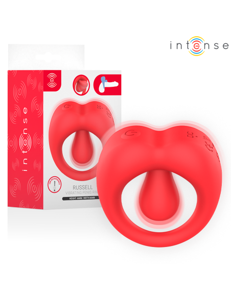 INTENSE RUSSELL ANILLO VIBRADOR CON ESTIMULACIAN DE CLATORIS ROJO