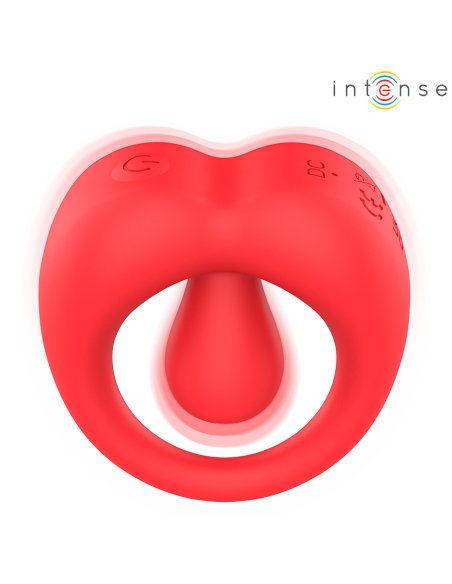 INTENSE RUSSELL ANILLO VIBRADOR CON ESTIMULACIAN DE CLATORIS ROJO