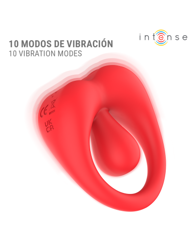 INTENSE RUSSELL ANILLO VIBRADOR CON ESTIMULACIAN DE CLATORIS ROJO