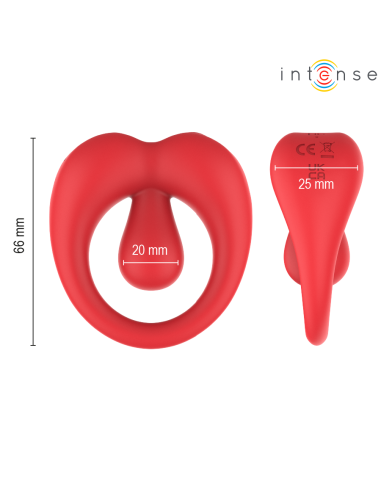 INTENSE RUSSELL ANILLO VIBRADOR CON ESTIMULACIAN DE CLATORIS ROJO