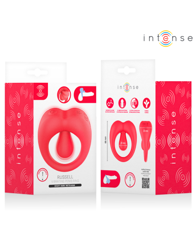 INTENSE RUSSELL ANILLO VIBRADOR CON ESTIMULACIAN DE CLATORIS ROJO
