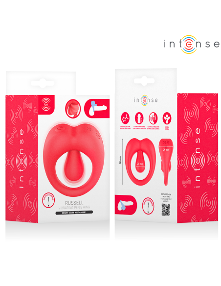 INTENSE RUSSELL ANILLO VIBRADOR CON ESTIMULACIAN DE CLATORIS ROJO