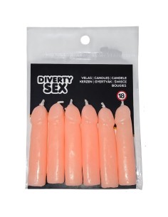 DIABLO PICANTE 6 VELAS FORMA PENE CARNE