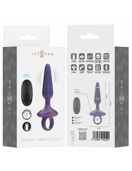 INTENSE MARLON PLUG ANAL VIBRADOR MODELO 4 CONTROL REMOTO