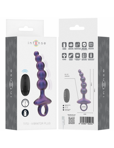 INTENSE TITO PLUG ANAL VIBRADOR MODELO 3 CONTROL REMOTO