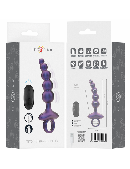 INTENSE TITO PLUG ANAL VIBRADOR MODELO 3 CONTROL REMOTO
