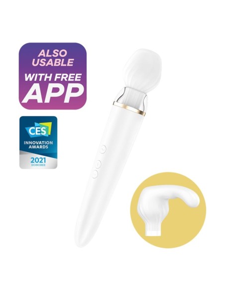 SATISFYER DOUBLE WAND ER BLANCO