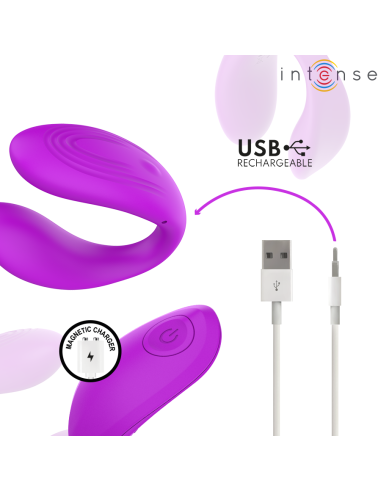 INTENSE NORA ESTIMULADOR DE PINZA CON VIBRACIAN MORADO