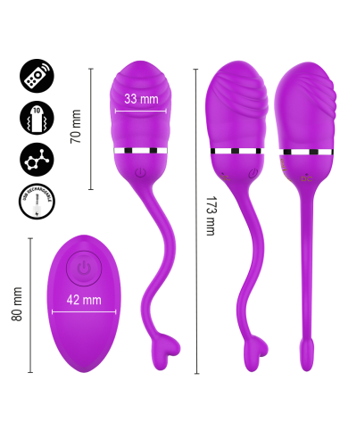 INTENSE SOOKIE HUEVO VIBRADOR CON CONTROL REMOTO MORADO