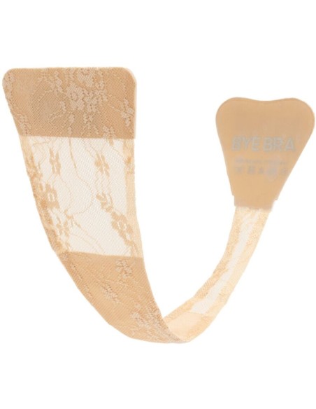 BYE BRA TANGA ADHESIVO ENCAJE BEIGE TALLA ANICA