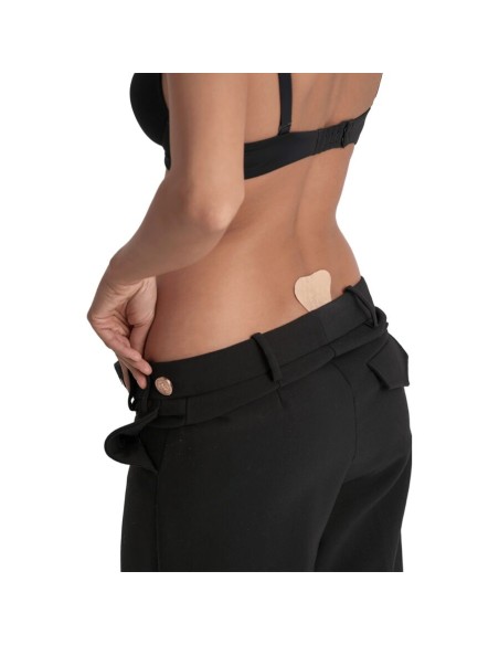 BYE BRA TANGA ADHESIVO ENCAJE BEIGE TALLA ANICA