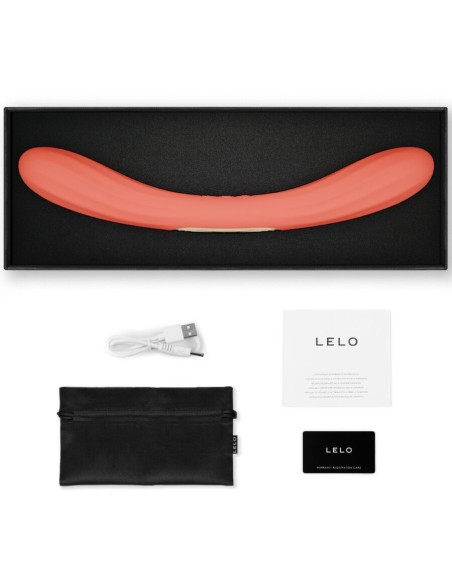 LELO BOOMERANG VIBRADOR DE DOBLE EXTREMO ROJO CORAL