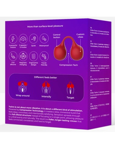 SNAIL VIBE TWINN VIBRADOR DE DEDO CEREZA
