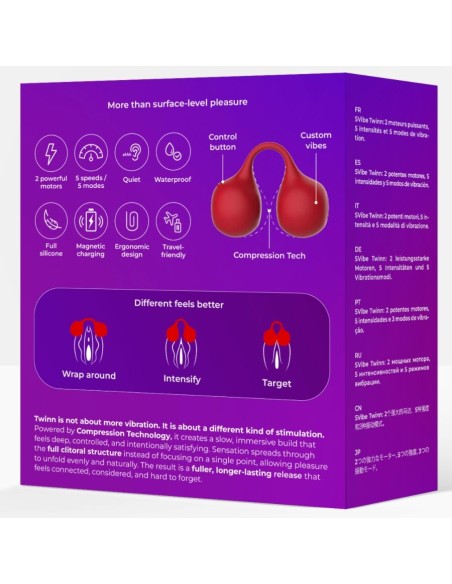 SNAIL VIBE TWINN VIBRADOR DE DEDO CEREZA