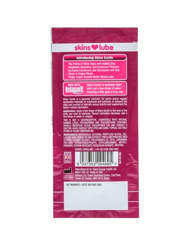 SKINS EXCITE LUBRICANTE BASE DE AGUA MONODOSIS 5 ML