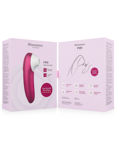 WOMANIZER PRO VIBRANT ESTIMULADOR DE CLATORIS ROSA