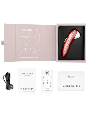 WOMANIZER PRO VIBRANT ESTIMULADOR DE CLATORIS BURDEOS