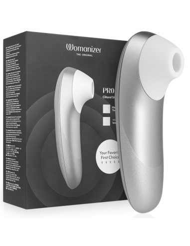 WOMANIZER PRO VIBRANT ESTIMULADOR DE CLATORIS GRIS PLATA