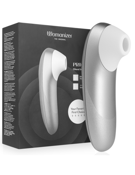 WOMANIZER PRO VIBRANT ESTIMULADOR DE CLATORIS GRIS PLATA