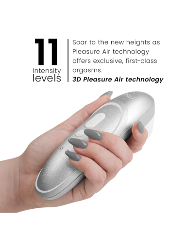 WOMANIZER PRO VIBRANT ESTIMULADOR DE CLATORIS GRIS PLATA