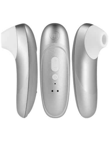 WOMANIZER PRO VIBRANT ESTIMULADOR DE CLATORIS GRIS PLATA