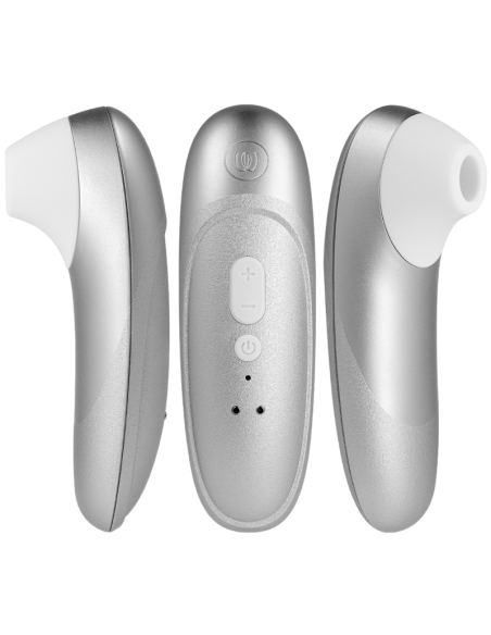 WOMANIZER PRO VIBRANT ESTIMULADOR DE CLATORIS GRIS PLATA