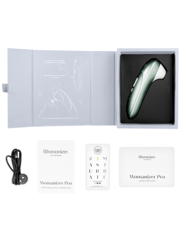 WOMANIZER PRO VIBRANT ESTIMULADOR DE CLATORIS VERDE SALVIA