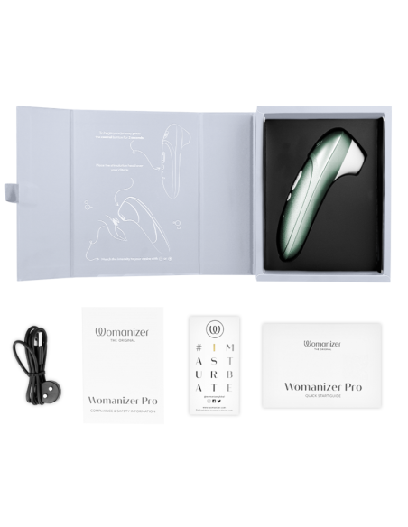 WOMANIZER PRO VIBRANT ESTIMULADOR DE CLATORIS VERDE SALVIA