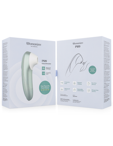 WOMANIZER PRO VIBRANT ESTIMULADOR DE CLATORIS VERDE SALVIA