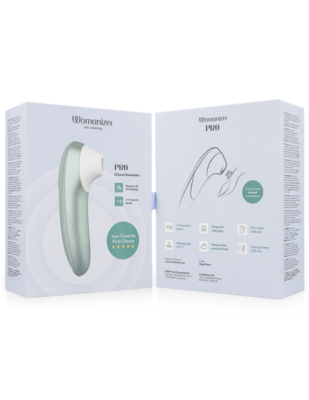 WOMANIZER PRO VIBRANT ESTIMULADOR DE CLATORIS VERDE SALVIA