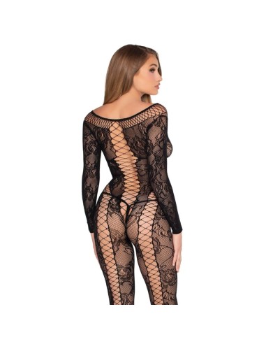 LEG AVENUE 89369 JUMPSUIT DE RED Y ENCAJE NEGRO TALLA ANICA