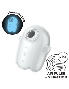 SATISFYER GLOWING GHOST AIR PULSE VIBRADOR BLANCO