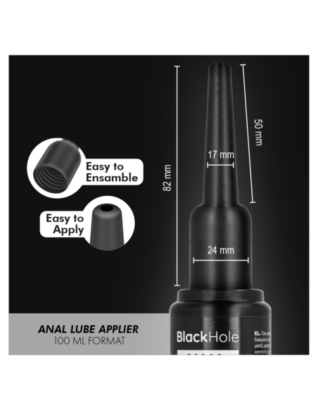BLACK HOLE APLICADOR DE LUBRICANTE ANAL TALLA L 100 ML