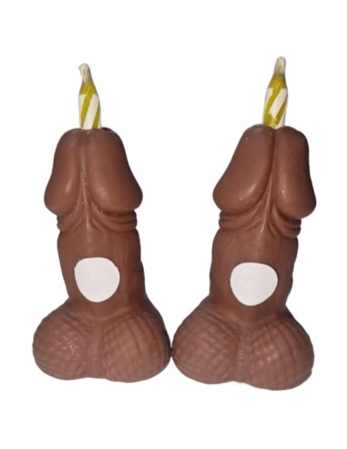 DIABLO PICANTE PENES TONO OSCURO VELAS NAMEROS CUMPLEAAOS 2 UNIDADES