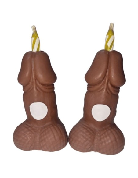 DIABLO PICANTE PENES TONO OSCURO VELAS NAMEROS CUMPLEAAOS 2 UNIDADES