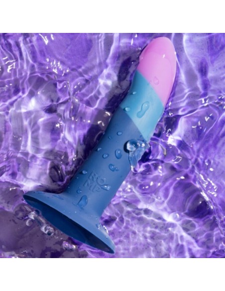 ROMP PICCOLO DILDO SILICONA CON VENTOSA TRICOLOR 14 CM