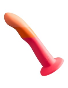 ROMP DIZI DILDO SILICONA CON VENTOSA TRICOLOR 18 CM