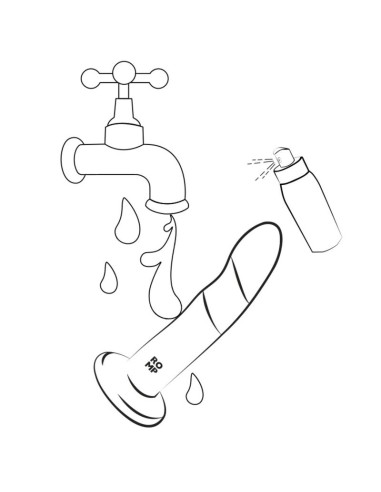 ROMP DIZI DILDO SILICONA CON VENTOSA TRICOLOR 18 CM