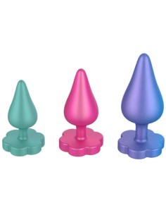 ROMP LUSTER KIT DE ENTRENAMIENTO ANAL S M L CON BASE EN FORMA DE FLOR