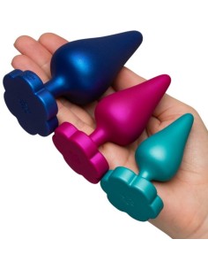 ROMP LUSTER KIT DE ENTRENAMIENTO ANAL S M L CON BASE EN FORMA DE FLOR 2