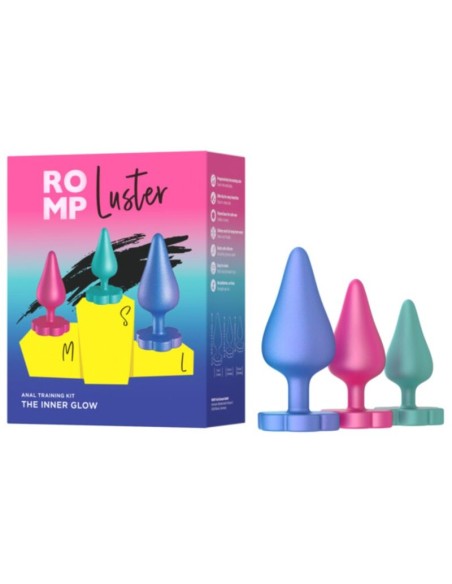 ROMP LUSTER KIT DE ENTRENAMIENTO ANAL S M L CON BASE EN FORMA DE FLOR