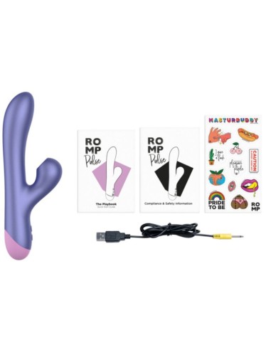 ROMP PULSE VIBRADOR RABBIT DUAL PUNTO G AZUL ELACTRICO