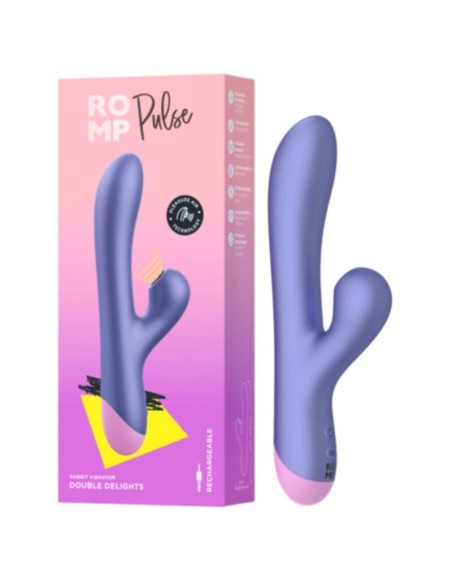 ROMP PULSE VIBRADOR RABBIT DUAL PUNTO G AZUL ELACTRICO