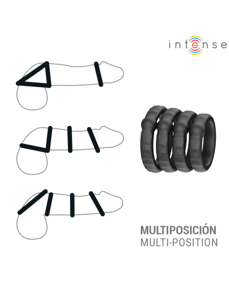INTENSE MICHIEL SET DE 4 ANILLOS MODELO 10