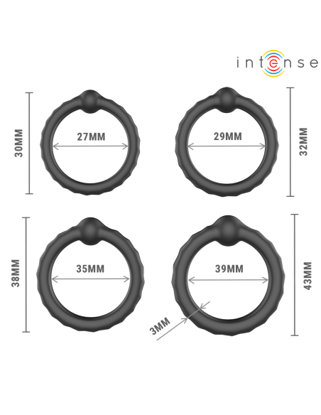 INTENSE MICHIEL SET DE 4 ANILLOS MODELO 10