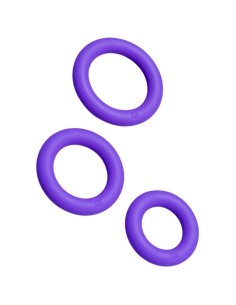 ROMP REMIX TRIO SET DE 3 ANILLOS PARA PENE SILICONA MORADO